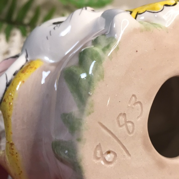 Vintage Mouse And Mushroom Napkin Holder Hand Painted 1983 - Picture 3 of 12